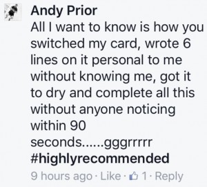 Andy Prior FB Post